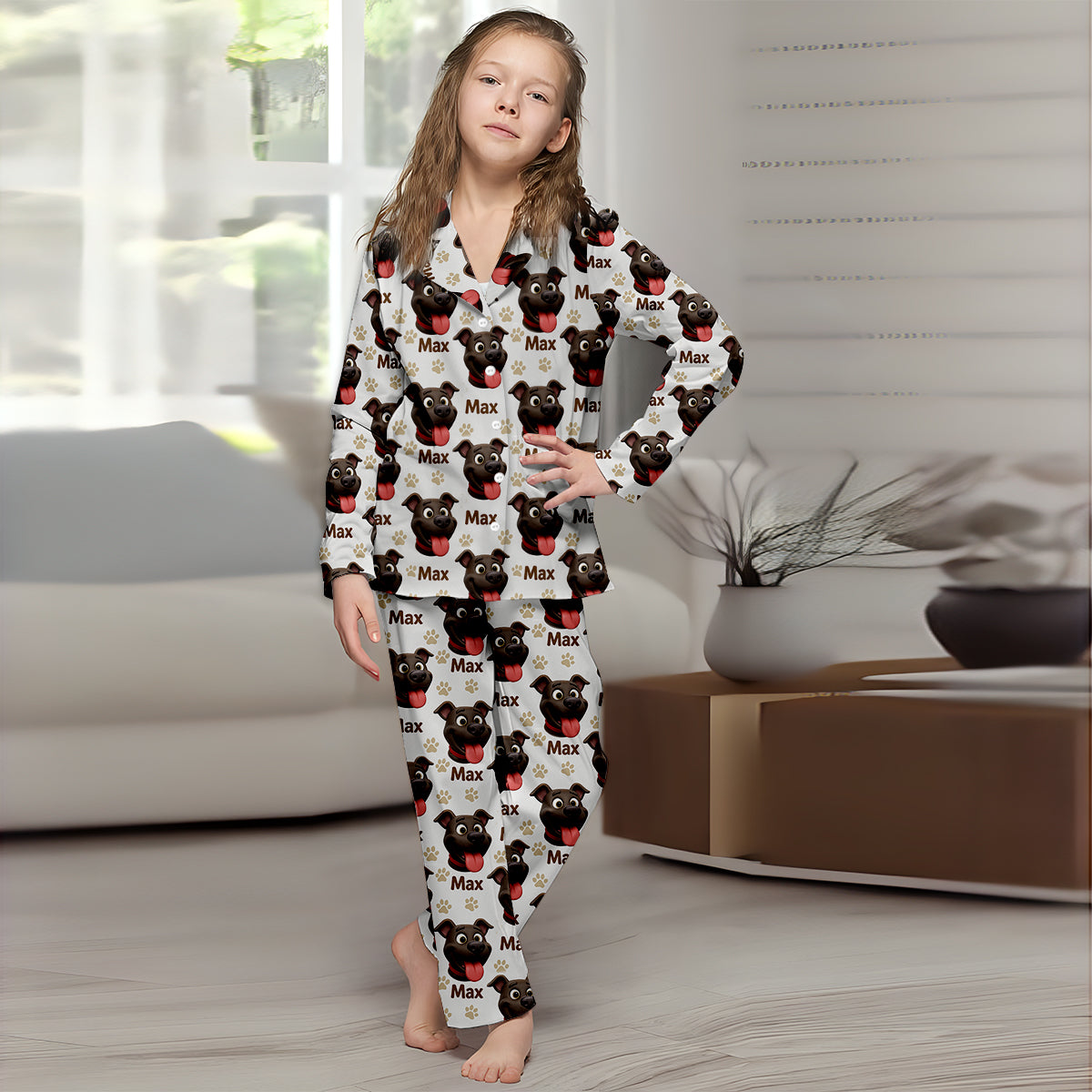 Pyjama personnalisé pour chien avec photo « Mon meilleur ami a quatre pattes »