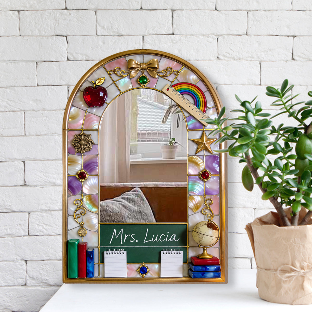 Teacher Gifts - Personalized Teacher Wall Hanging Mirror