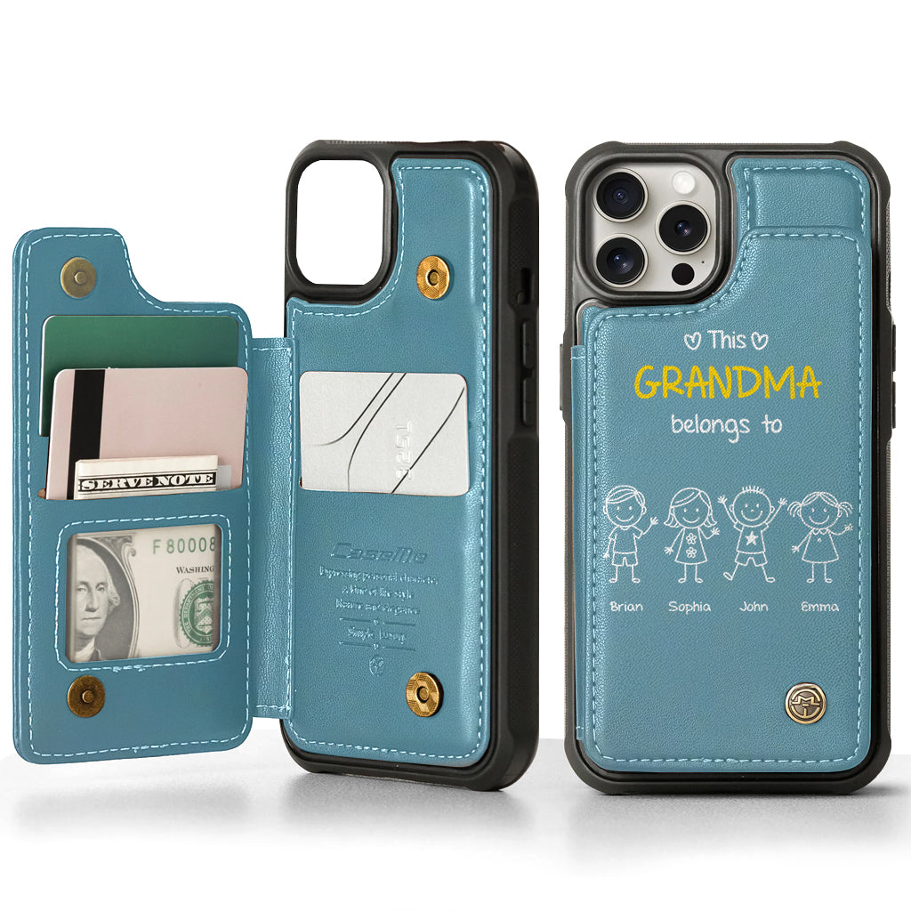 This Grandpa Dad Belongs To - Personalized Grandpa Wallet Phone Case