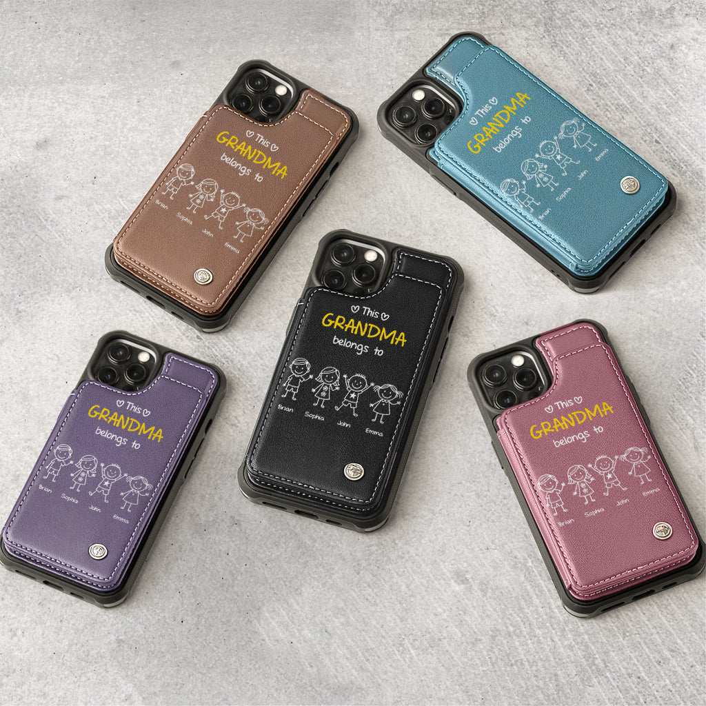 This Grandpa Dad Belongs To - Personalized Grandpa Wallet Phone Case