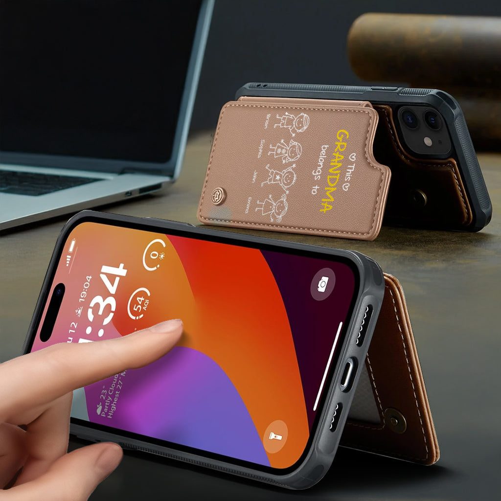 This Grandpa Dad Belongs To - Personalized Grandpa Wallet Phone Case