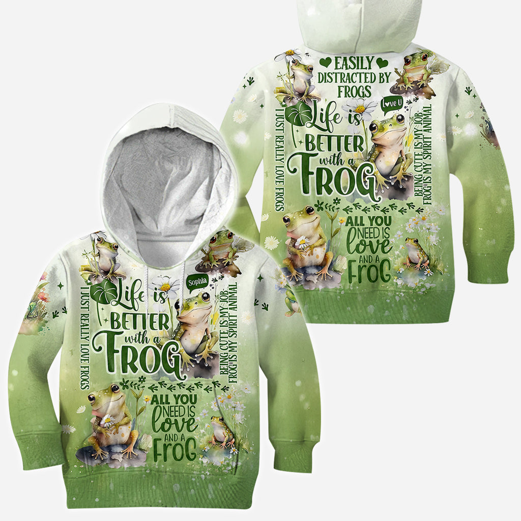 La vie est plus belle avec des grenouilles - T-shirt personnalisé avec des grenouilles