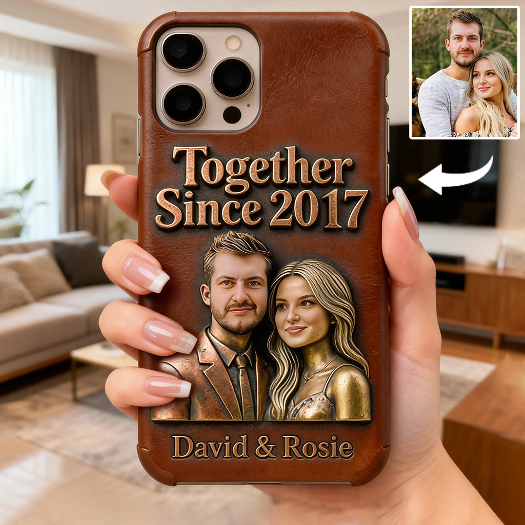 Ensemble depuis toujours - Coque de téléphone personnalisée avec photo pour couple - Impression intégrale