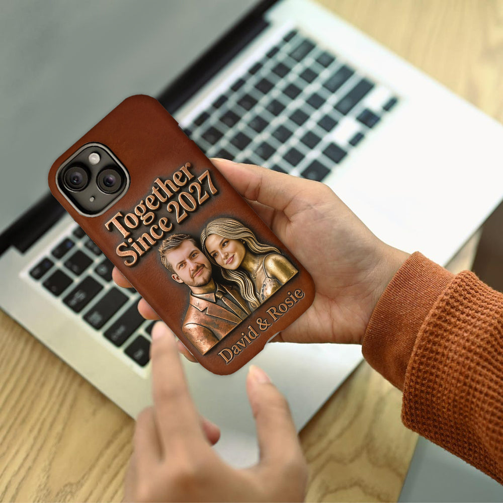 Ensemble depuis toujours - Coque de téléphone personnalisée avec photo pour couple - Impression intégrale