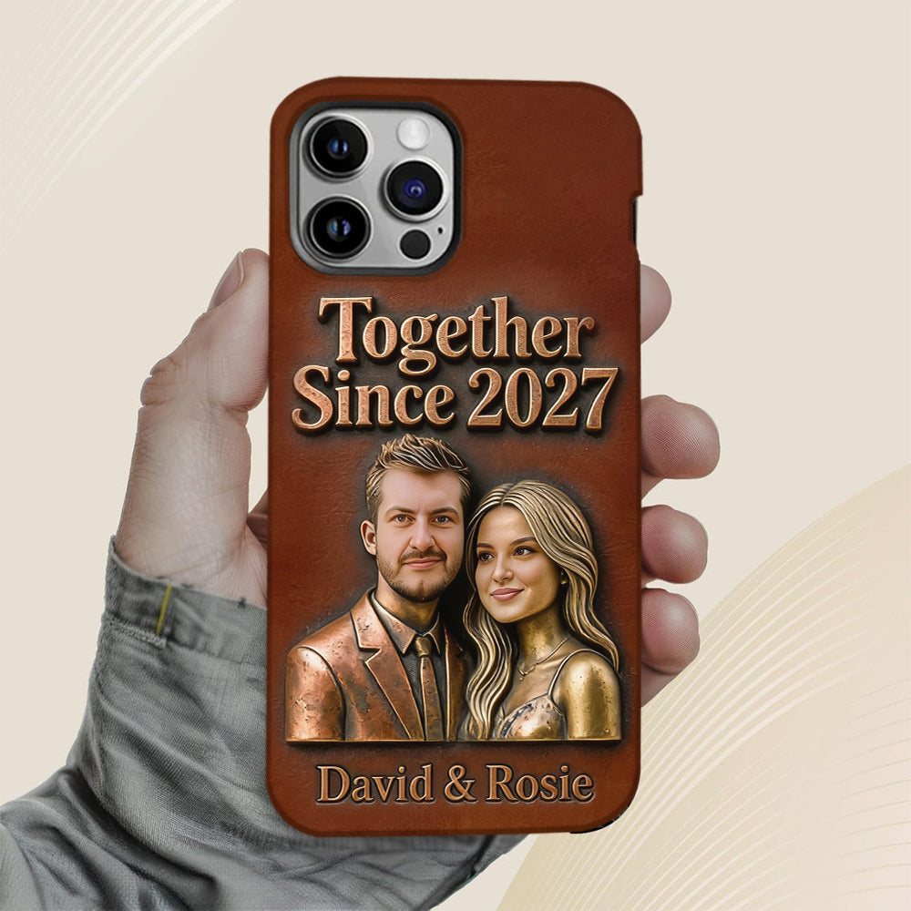 Ensemble depuis toujours - Coque de téléphone personnalisée avec photo pour couple - Impression intégrale