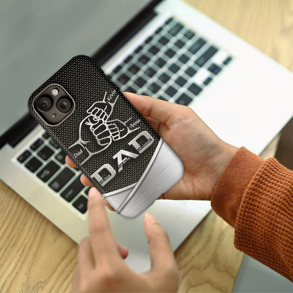 Dad The Man The Myth The Legend First Bump - Christmas Gift for Dad - Personalized Father Full Print Phone Case