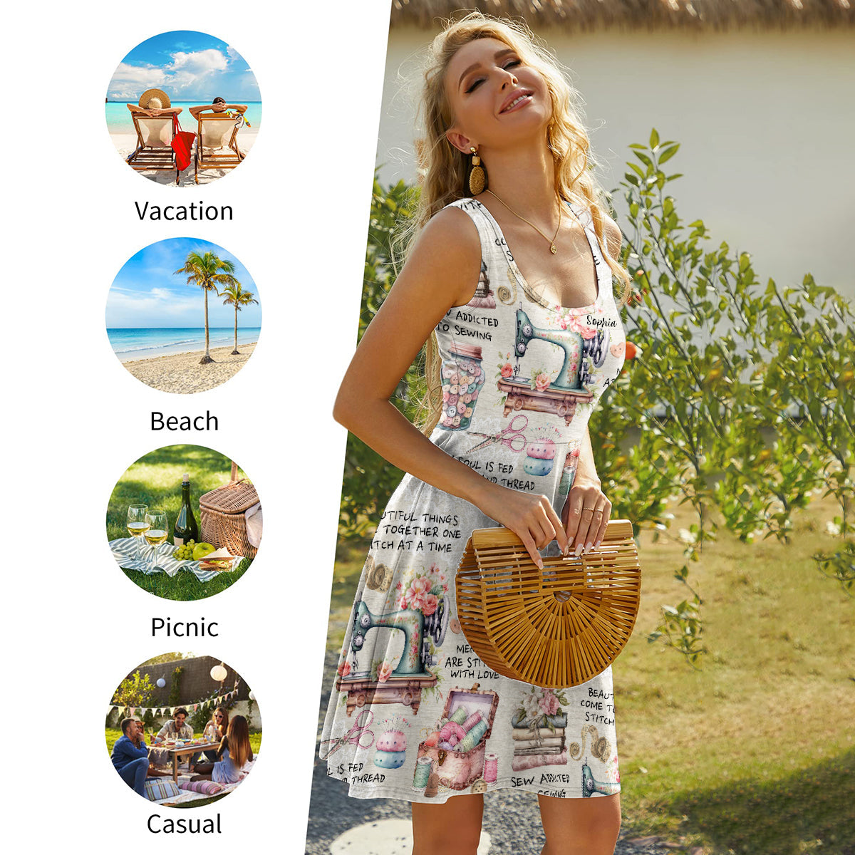 Couture personnalisée - Robe sans manches