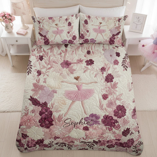 Cadeau pour danseuse de ballet - Parure de lit personnalisée sur le thème du ballet