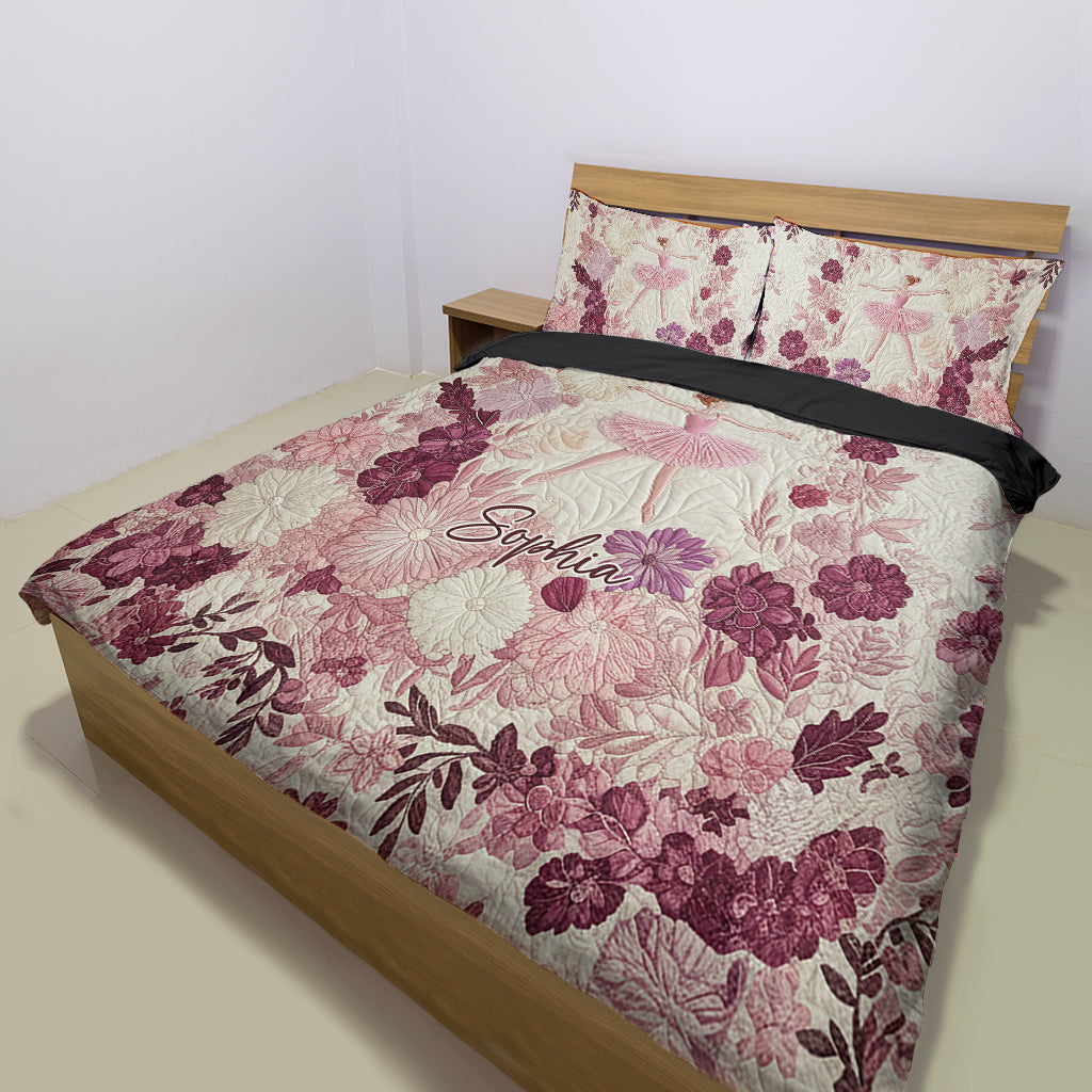 Cadeau pour danseuse de ballet - Parure de lit personnalisée sur le thème du ballet