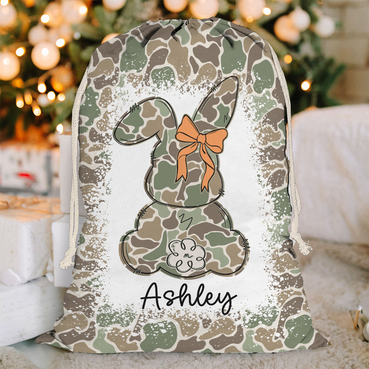 Chasseur d'œufs - Sac fourre-tout à cordon personnalisé pour enfant