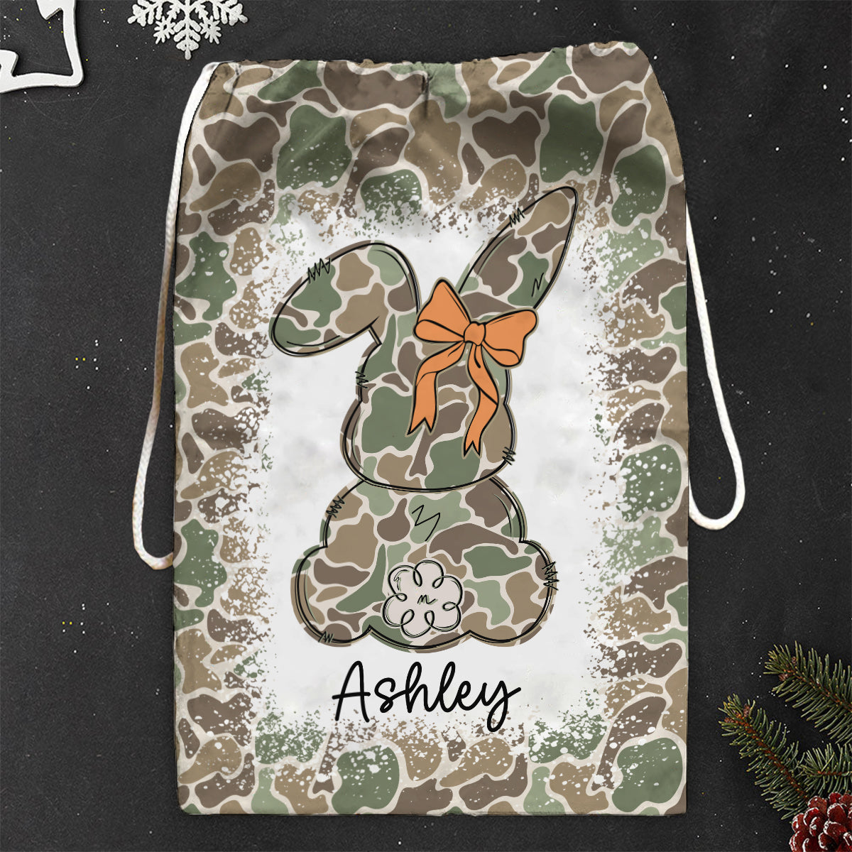Chasseur d'œufs - Sac fourre-tout à cordon personnalisé pour enfant