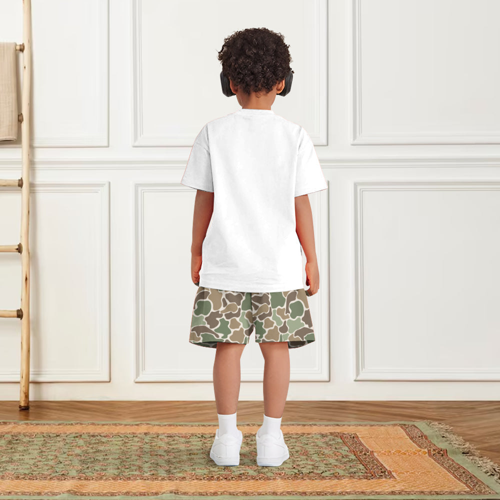 Chasseur d'œufs - T-shirt et short personnalisés pour enfant