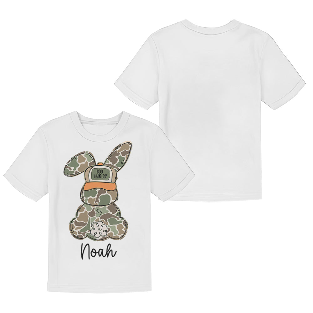 Chasseur d'œufs - T-shirt et short personnalisés pour enfant