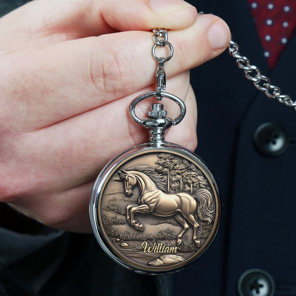 A Good Day To Ride Horse - Personalized Horse Pocket Watch