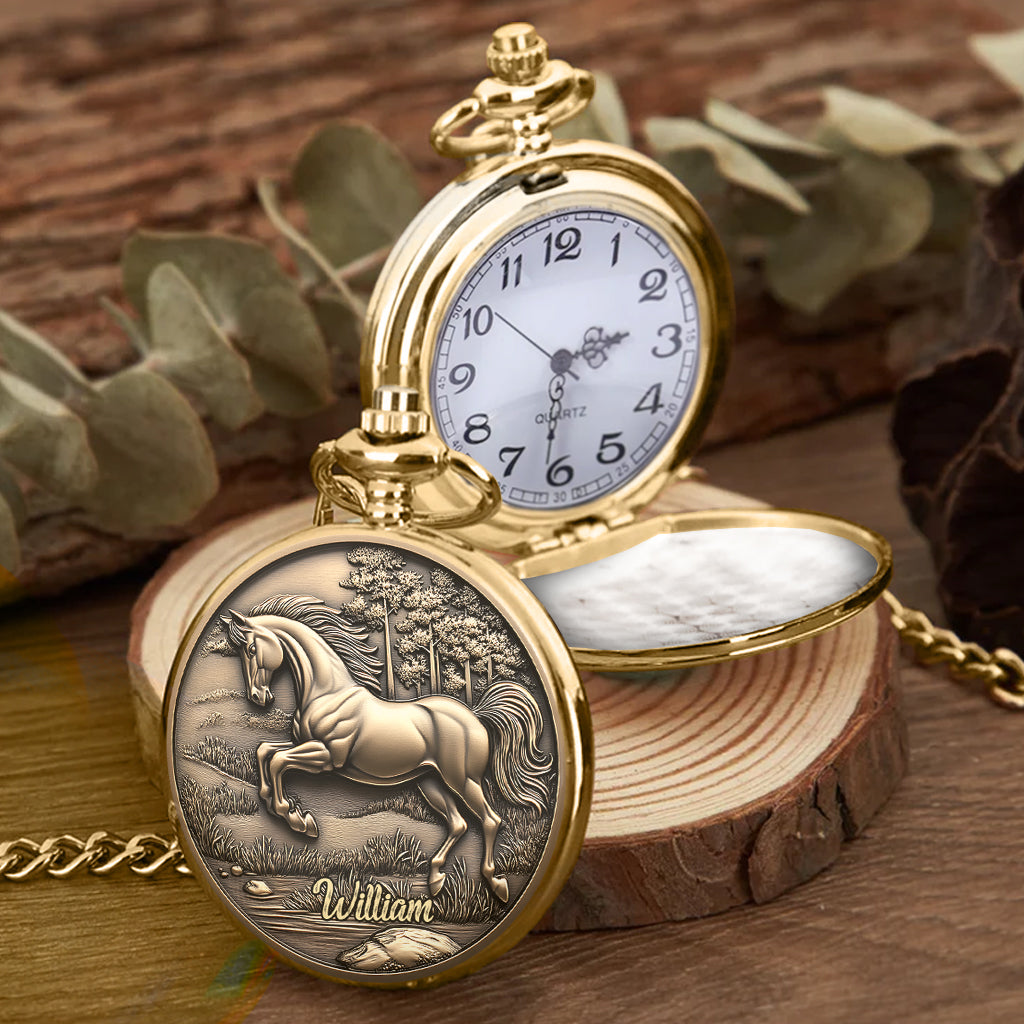 A Good Day To Ride Horse - Personalized Horse Pocket Watch