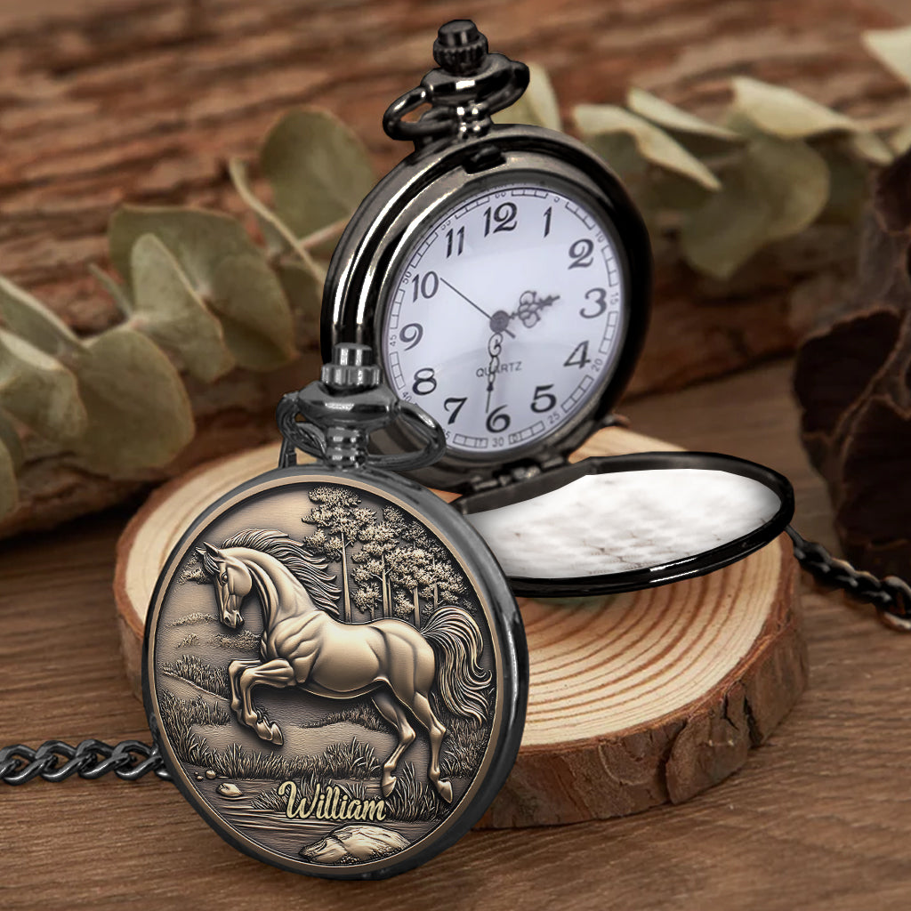 A Good Day To Ride Horse - Personalized Horse Pocket Watch