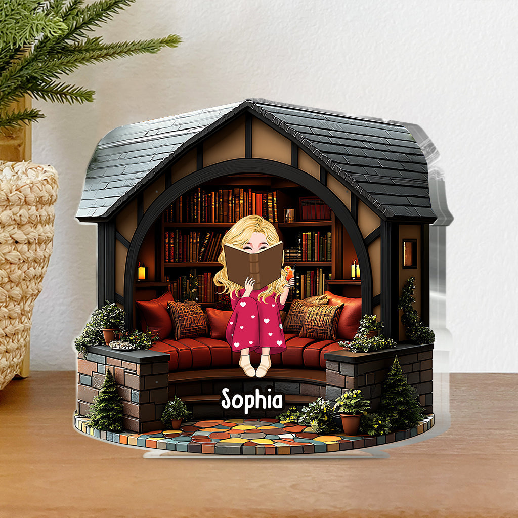 My Library - Personalized Book Custom Shaped Acrylic Plaque