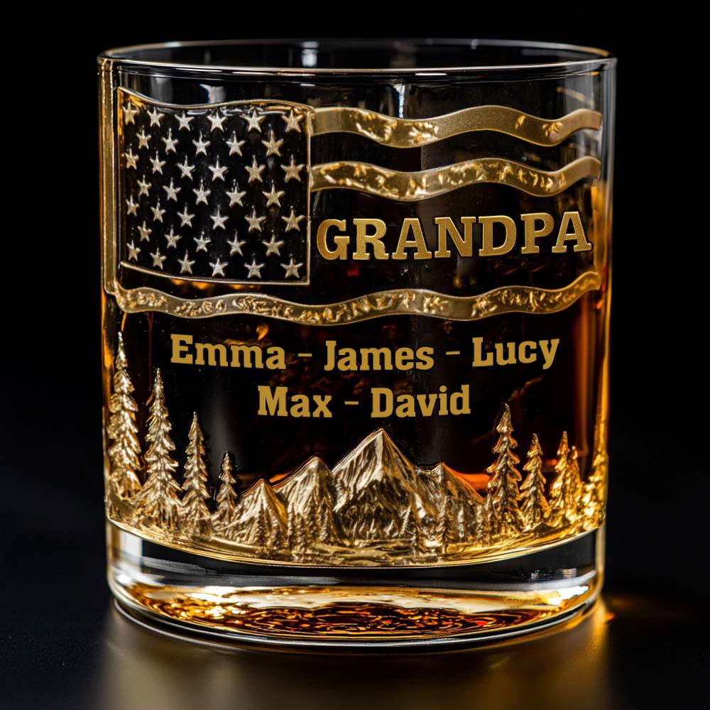 Les grands-pères branchés boivent du whisky - Verre à whisky personnalisé pour grand-père