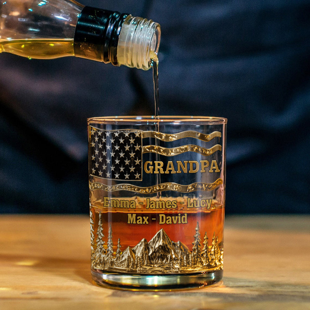 Les grands-pères branchés boivent du whisky - Verre à whisky personnalisé pour grand-père