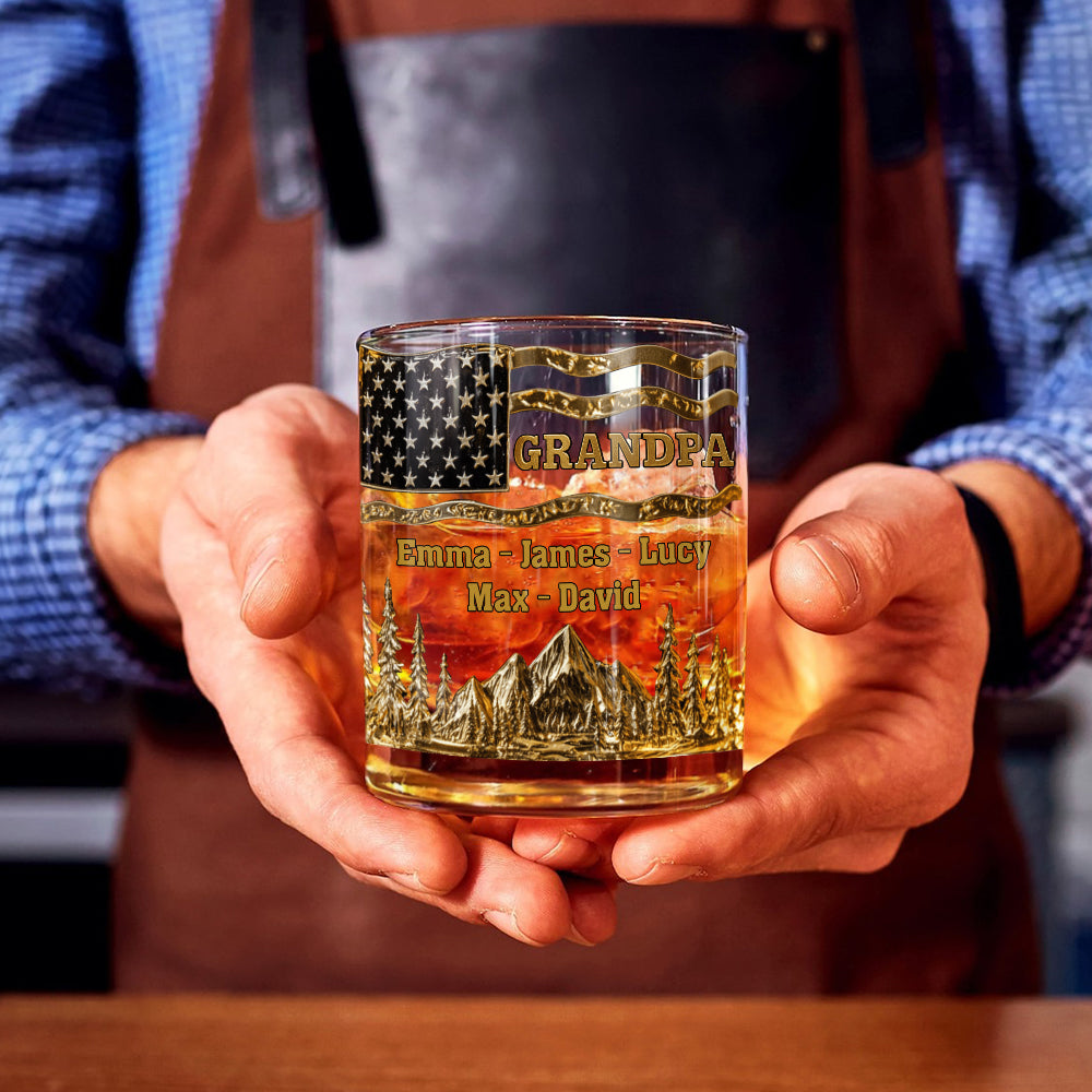 Les grands-pères branchés boivent du whisky - Verre à whisky personnalisé pour grand-père
