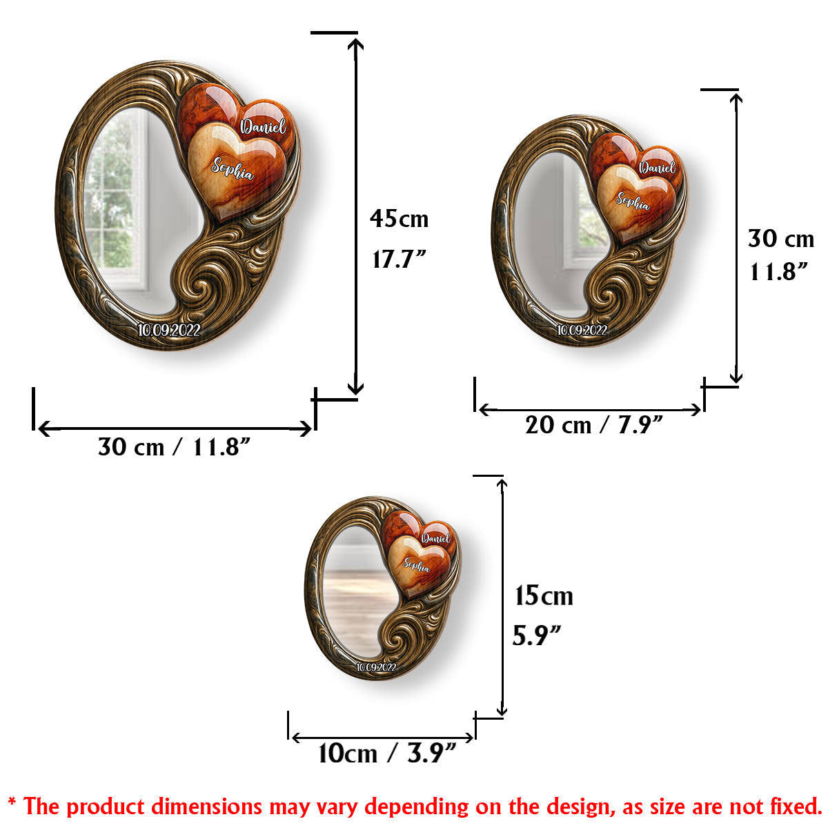 Toi et moi, on y arrive - Miroir mural personnalisé pour couple
