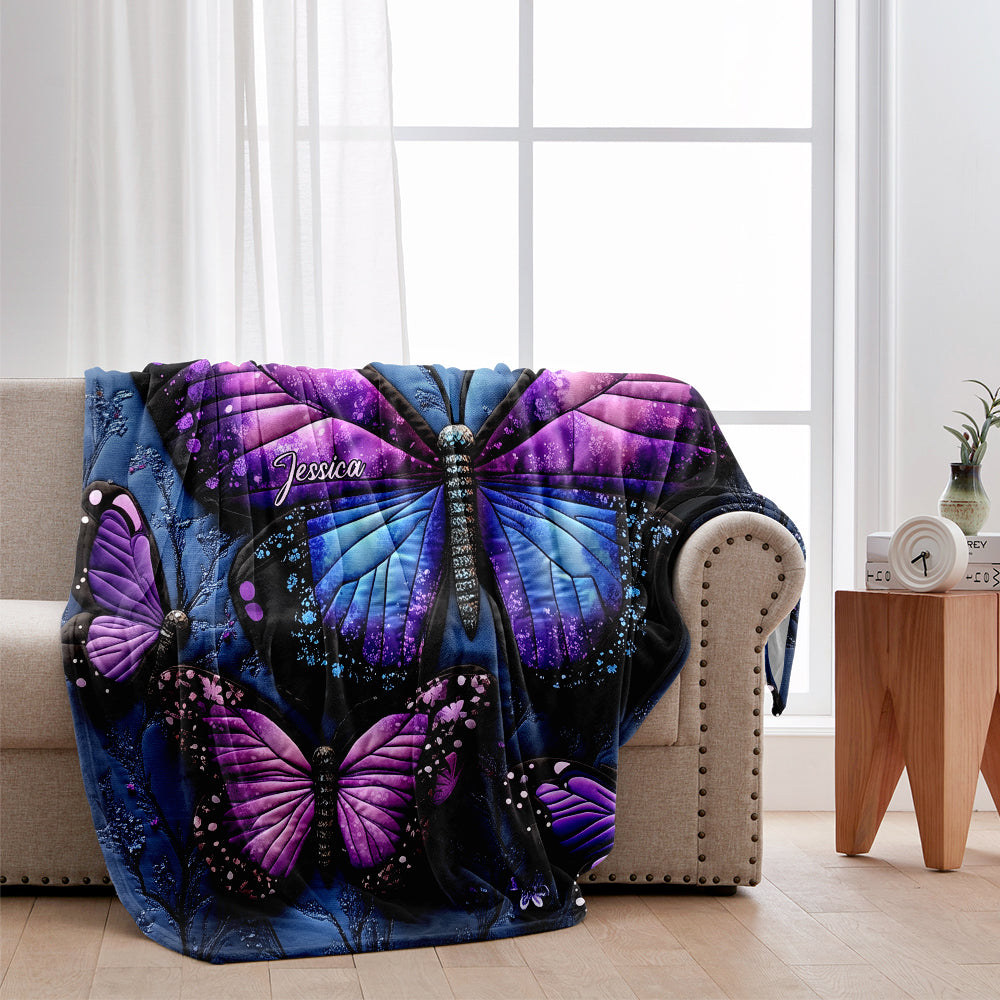 Beautiful Butterflies - Personalized Butterfly Blanket