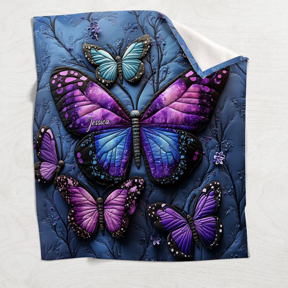 Beautiful Butterflies - Personalized Butterfly Blanket