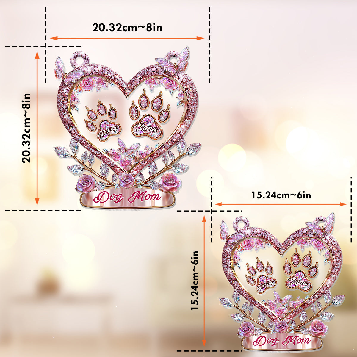 Fur Mama - Personalized Dog Window Hanging Suncatcher Ornament