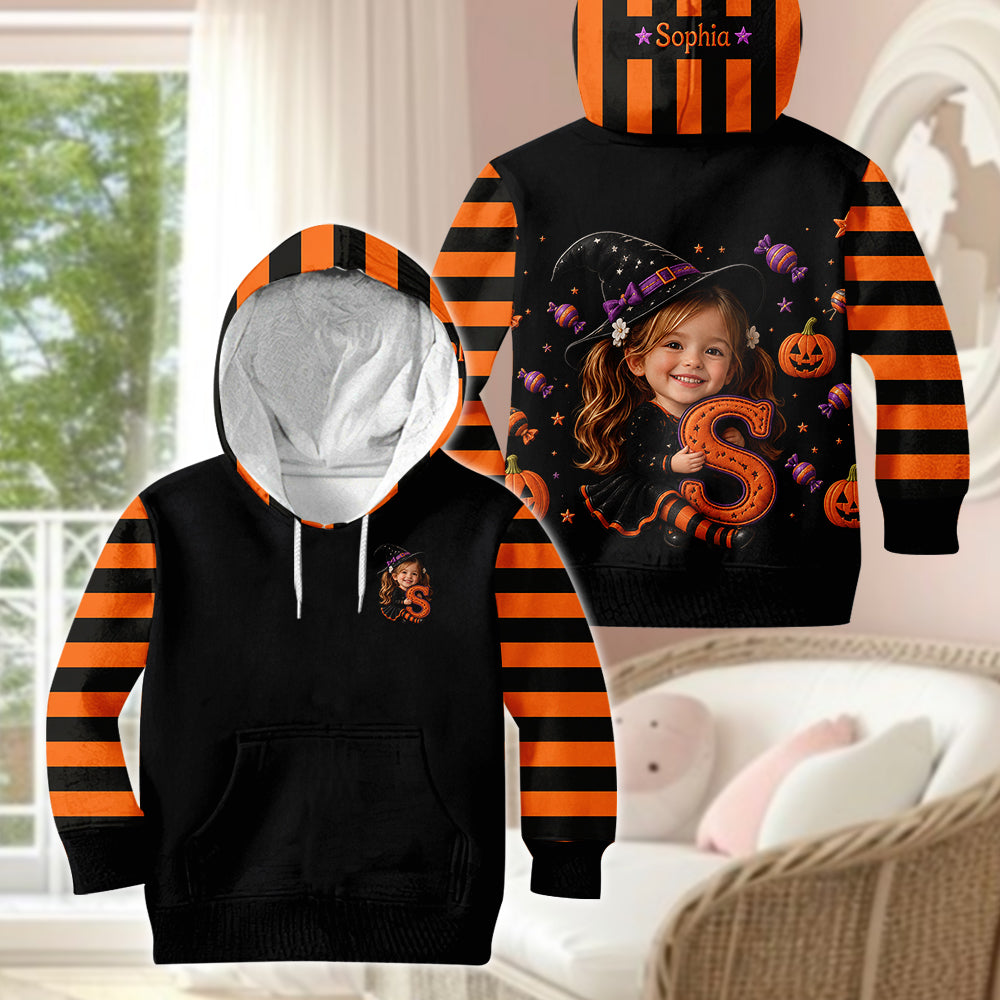 Cute Kids Halloween Set - Personalized Kid Hoodie & Flare Leggings Set