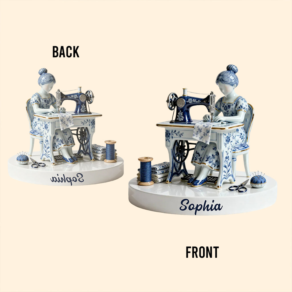 J'adore coudre - Plaque acrylique personnalisée sur mesure pour la couture