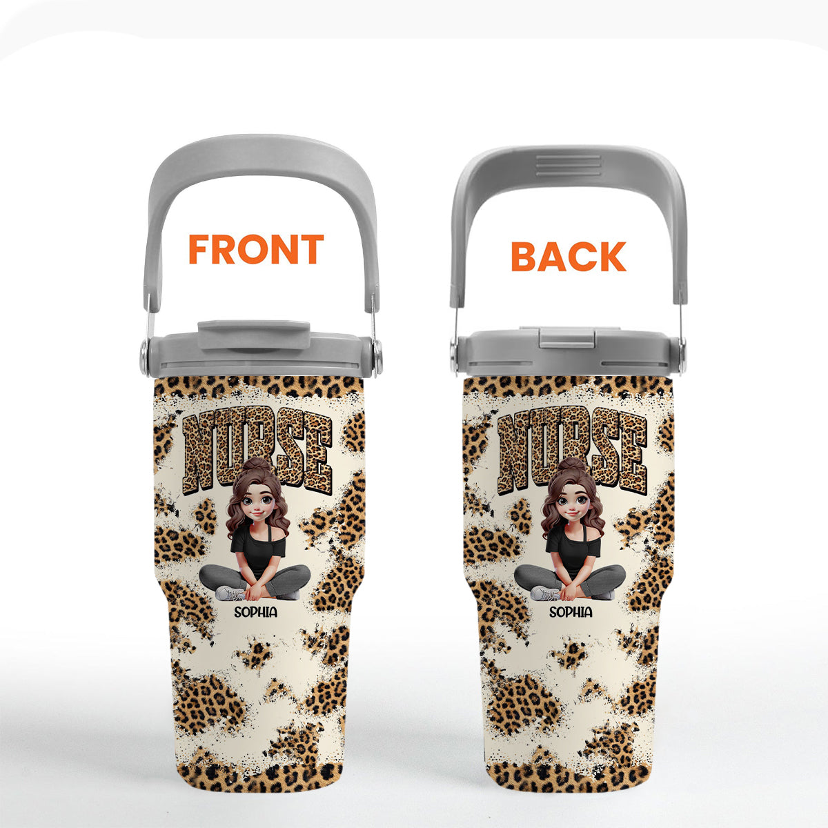 Vie d'infirmière - Gobelet isotherme personnalisé avec poignée ergonomique