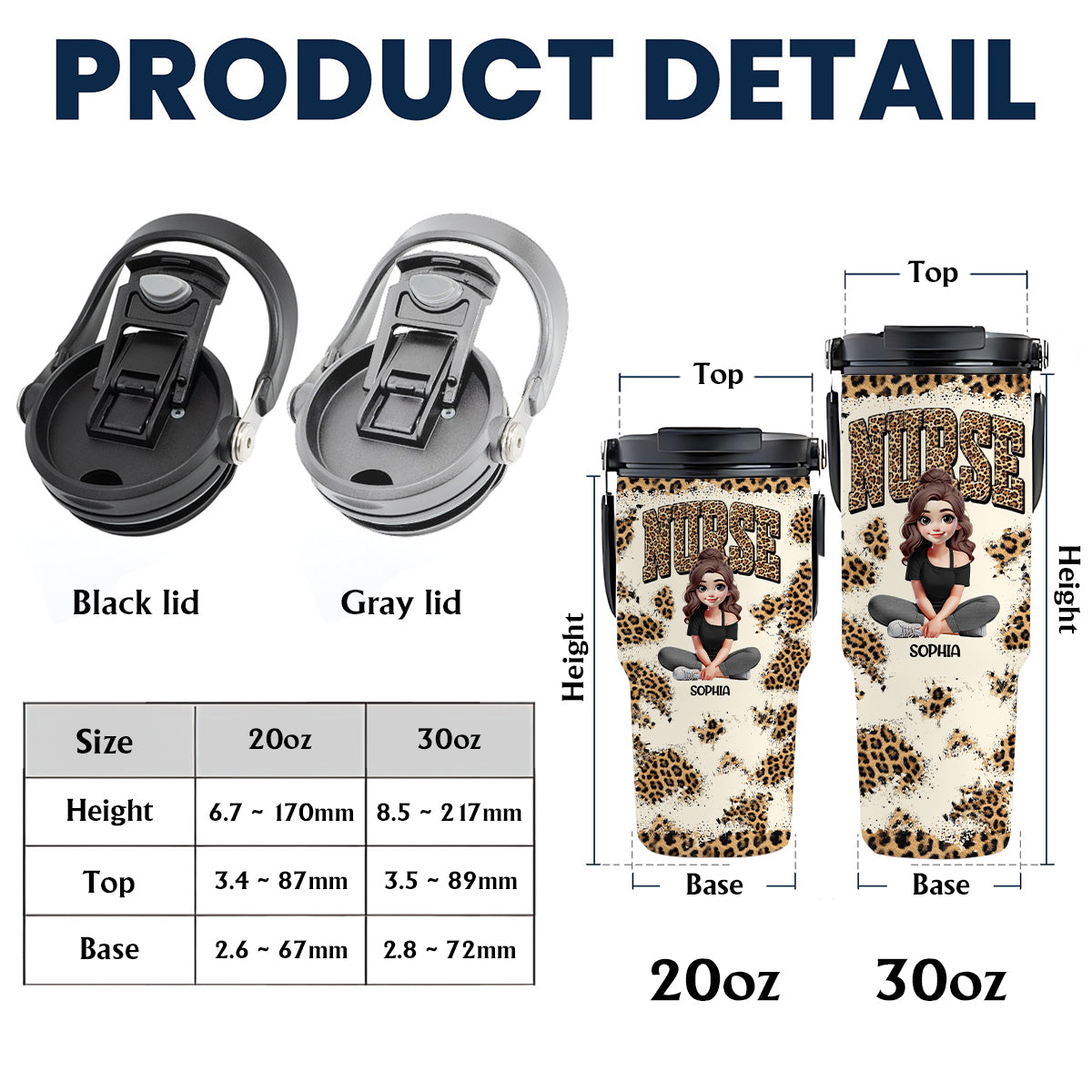 Vie d'infirmière - Gobelet isotherme personnalisé avec poignée ergonomique