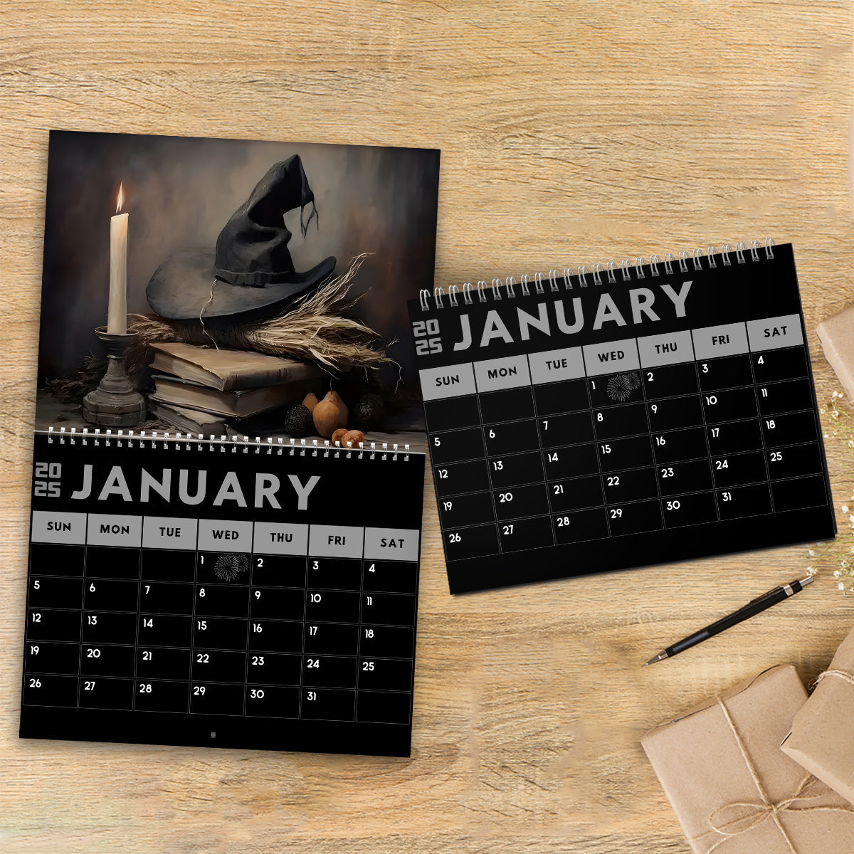 Witches Calendar 2025 - Personalized Witch Wall Calendar & Desk Calendar
