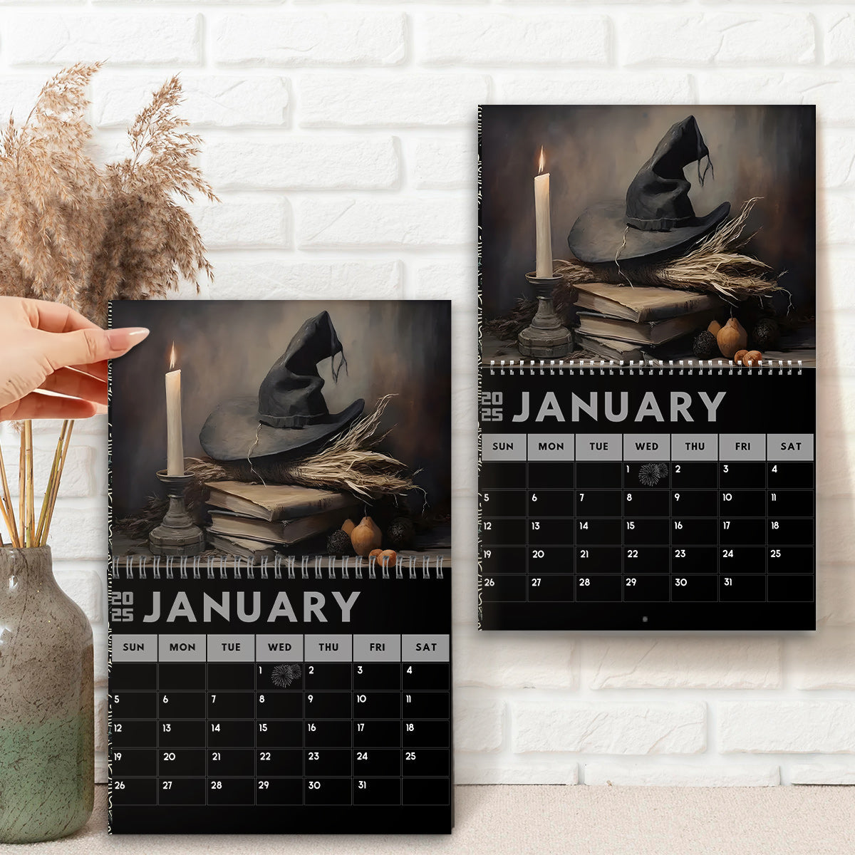 Witches Calendar 2025 - Personalized Witch Wall Calendar & Desk Calendar