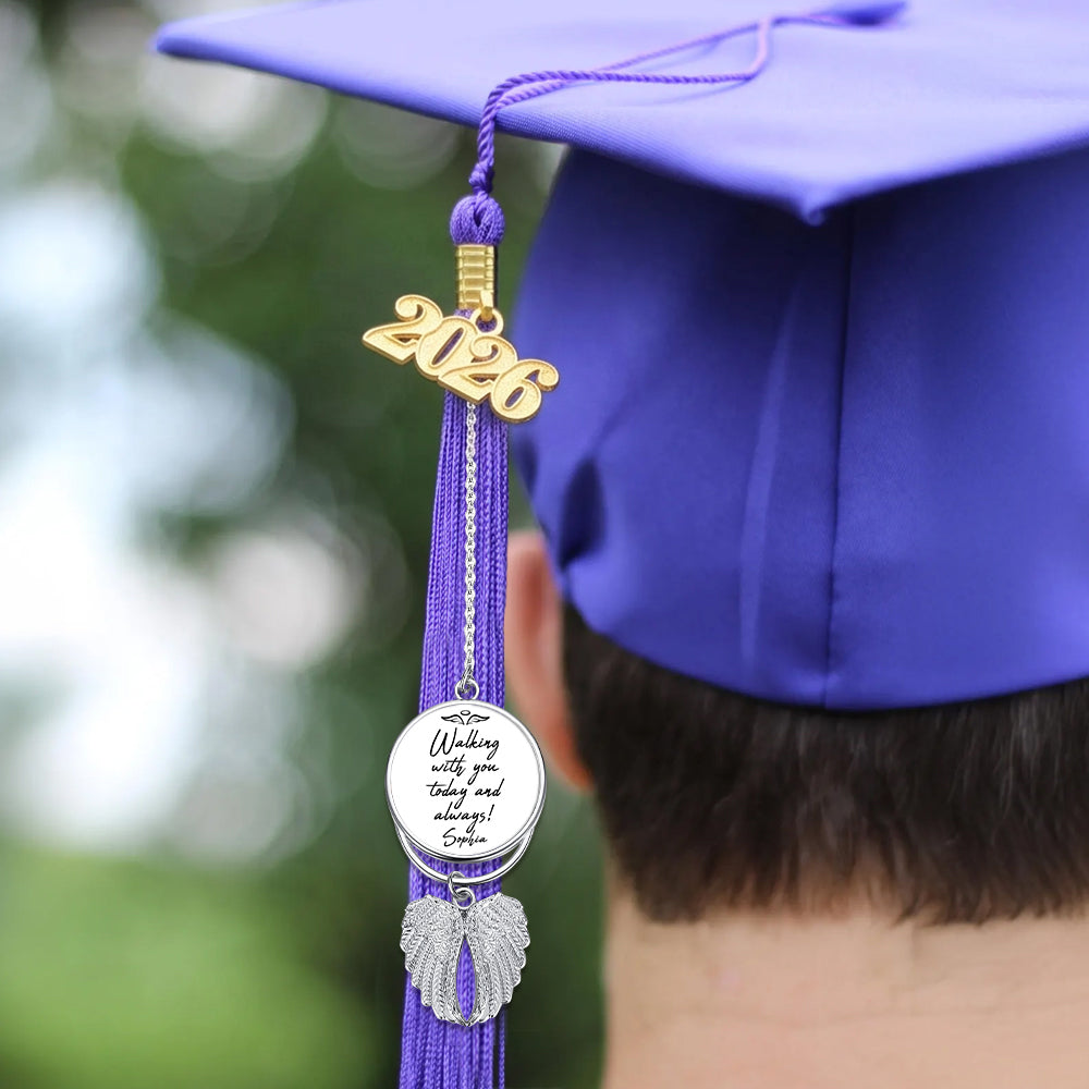 I'll Walk With You Today And Everyday - Personalized Graduation Wings Ornament