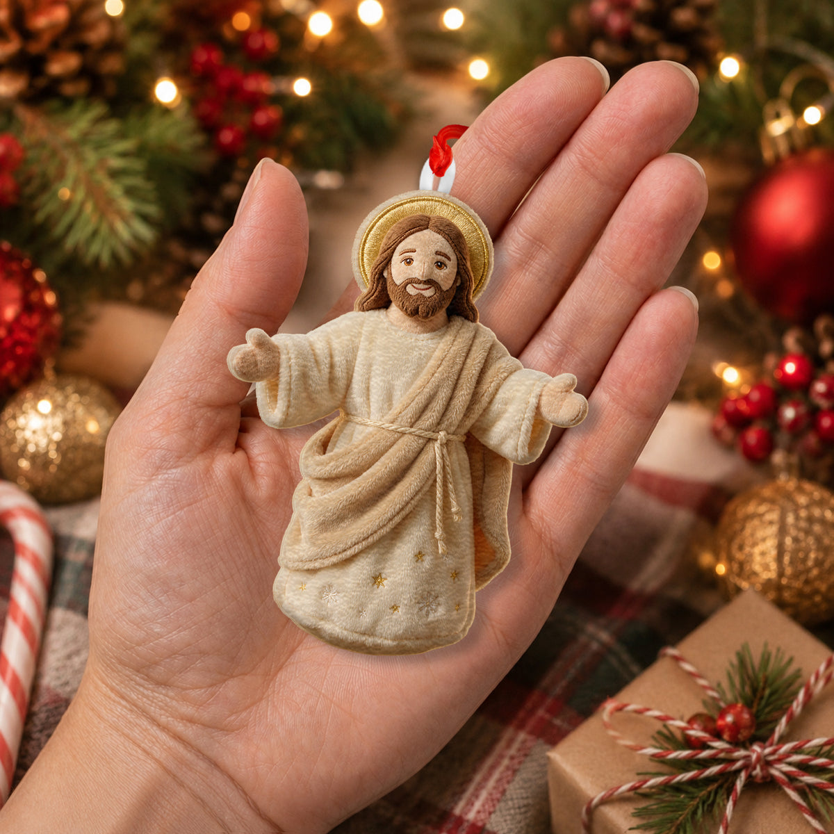 Christmas Eve - Personalized Christian Plush Ornament