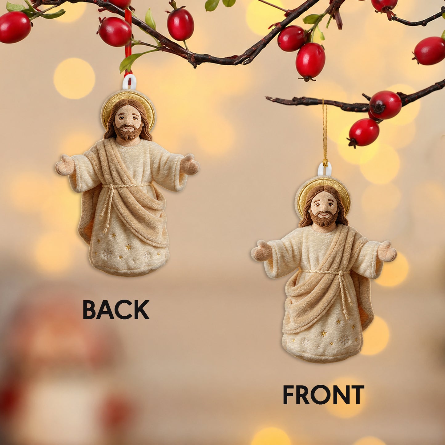 Christmas Eve - Personalized Christian Plush Ornament
