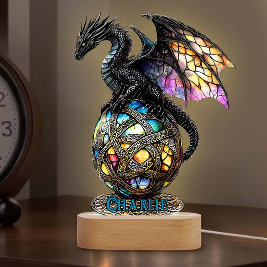 Dragon Magique - Plaque lumineuse personnalisée en forme de dragon