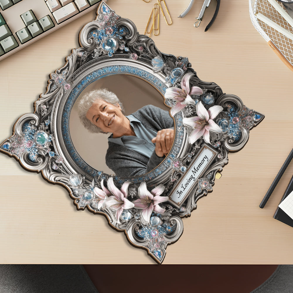 En souvenir de quelqu'un - Cadre photo commémoratif personnalisé en forme découpée