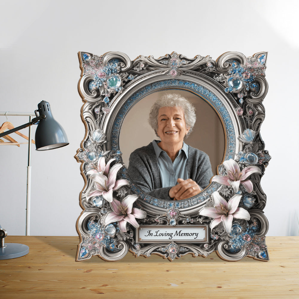 En souvenir de quelqu'un - Cadre photo commémoratif personnalisé en forme découpée