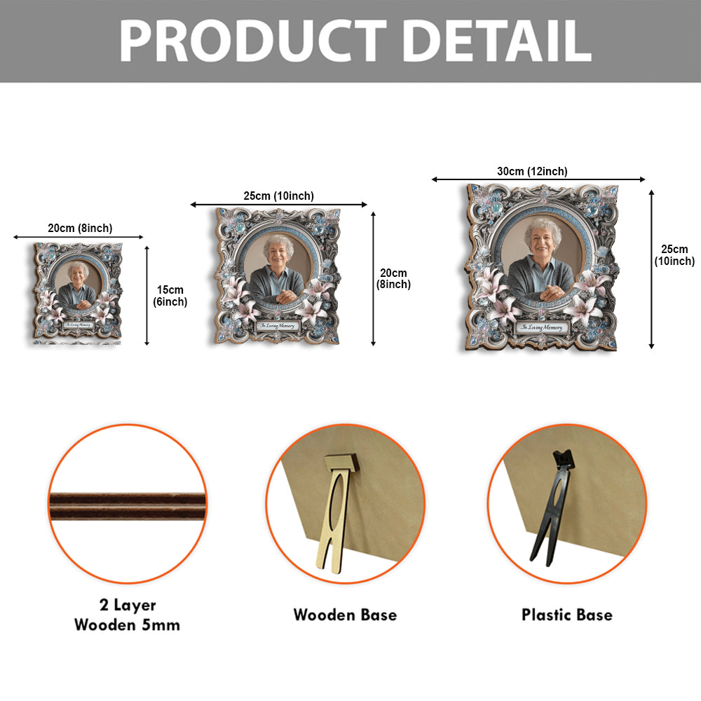 En souvenir de quelqu'un - Cadre photo commémoratif personnalisé en forme découpée