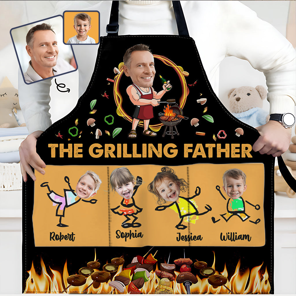 Assiette à griller pour papa - Tablier de papa personnalisé