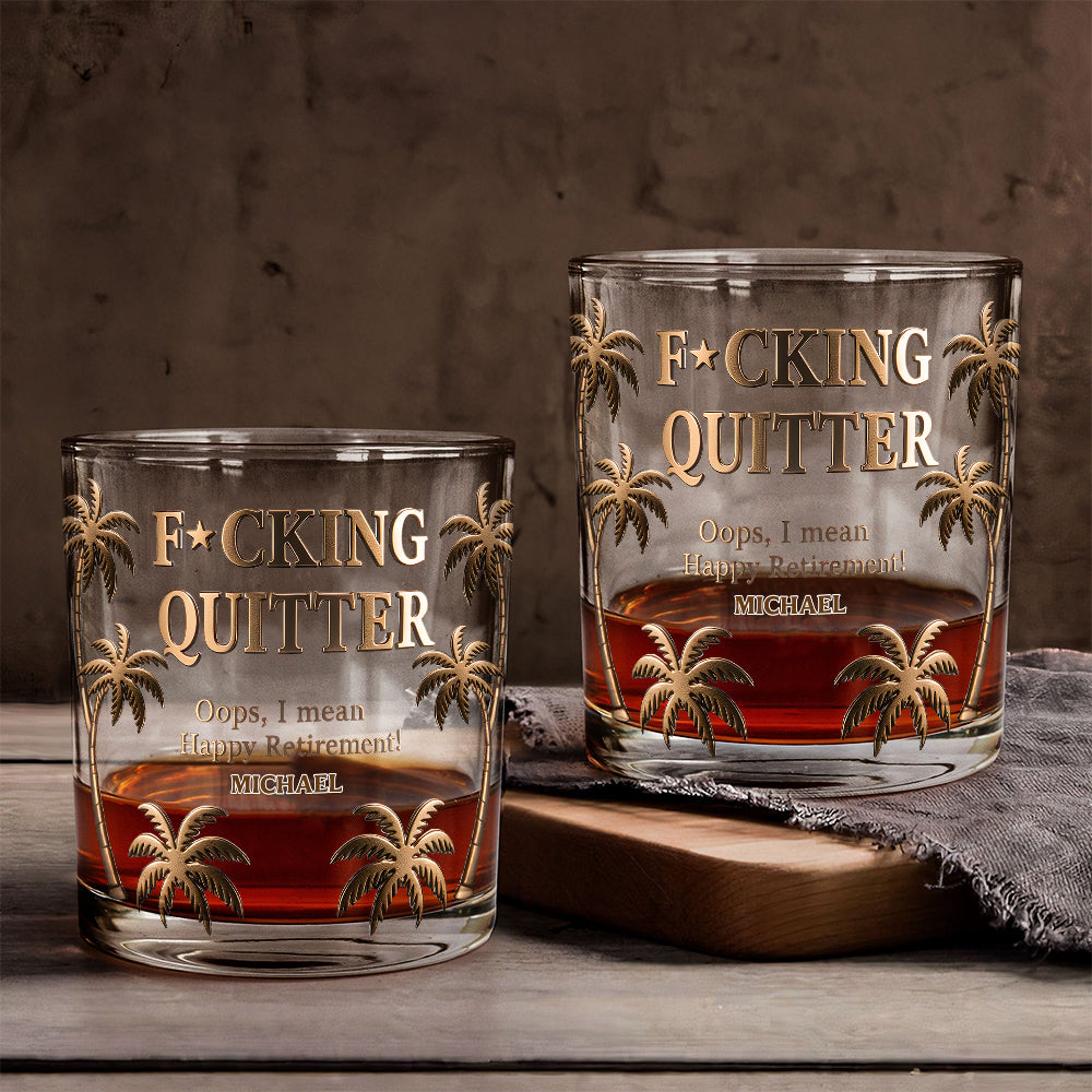 Happy Retirement - Personalized Retired Whiskey Glass