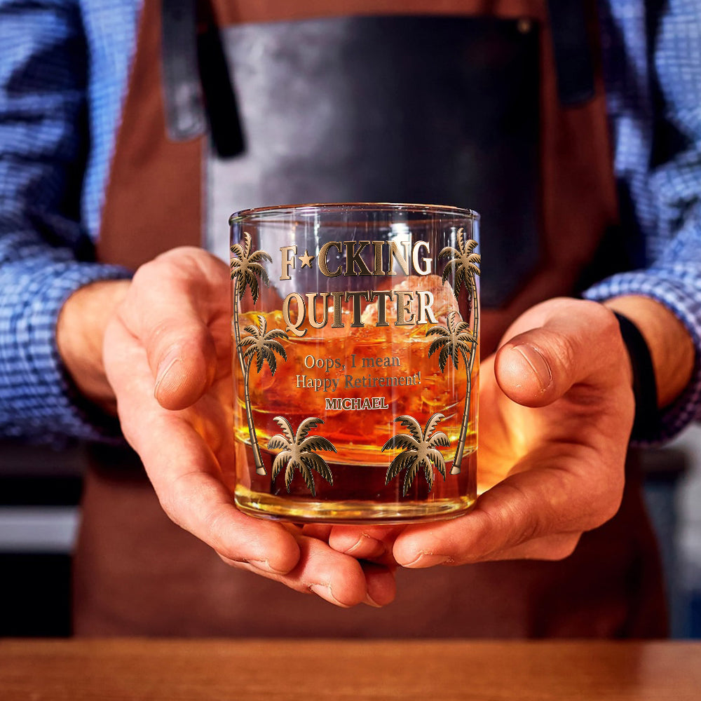 Happy Retirement - Personalized Retired Whiskey Glass