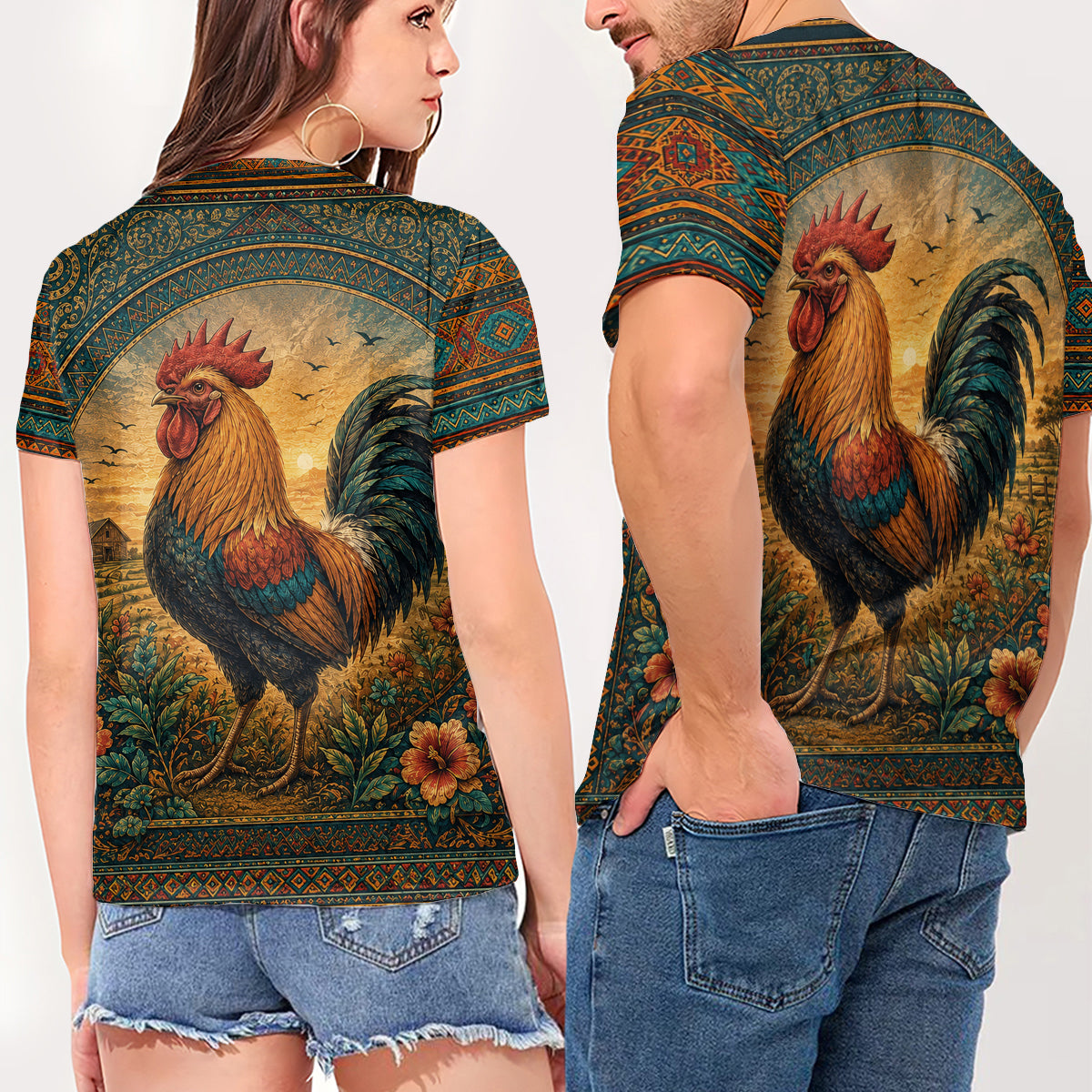 Just A Girl Who Loves Chicken - Personalized Chicken Fully Printed V-Neck T-Shirt