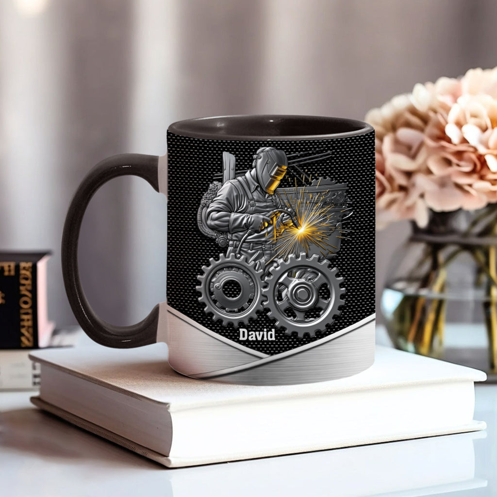 Strong Ones Become Welder - Personalized Welder Accent Mug