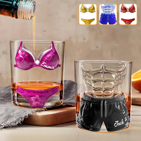 Couple drôle - Verres à whisky personnalisés pour couples