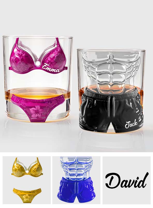Couple drôle - Verres à whisky personnalisés pour couples
