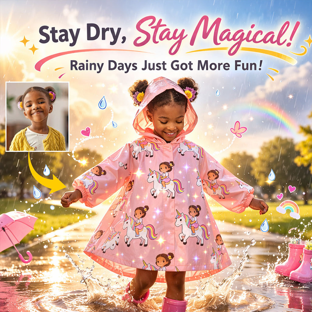 Must-have Item for Kids - Personalized Kid Rain Poncho Coat