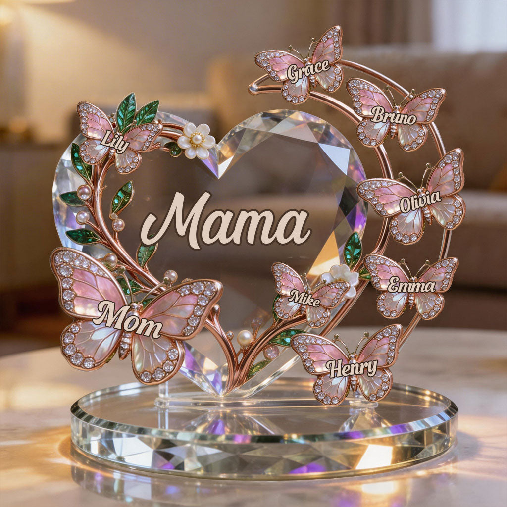 Meilleure Maman Nana Mère - Plaque Acrylique Personnalisée en Forme
